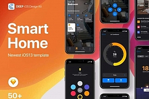 暗色系智能家居APP UI, SKETCH