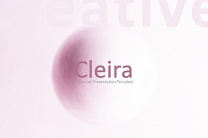 国外玫瑰红设计感PPT模板